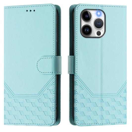 Honeycomb Embossing RFID Leather Phone Case
