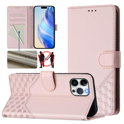 Honeycomb Embossing RFID Leather Phone Case
