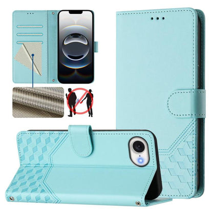 Honeycomb Embossing RFID Leather Phone Case