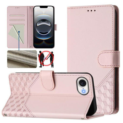 Honeycomb Embossing RFID Leather Phone Case