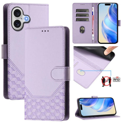 Honeycomb Embossing RFID Leather Phone Case