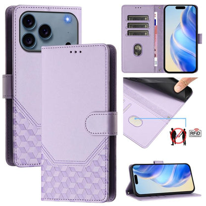 Honeycomb Embossing RFID Leather Phone Case