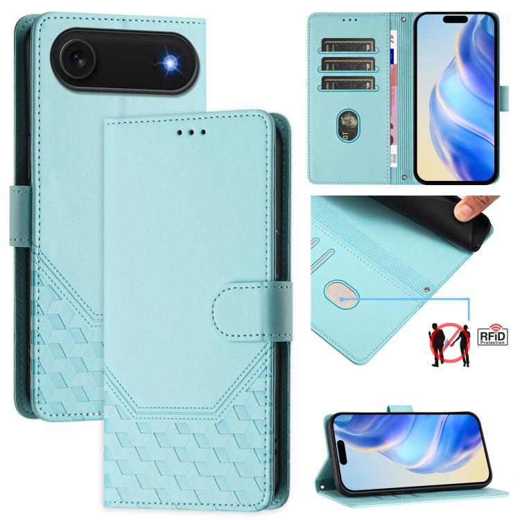 Honeycomb Embossing RFID Leather Phone Case