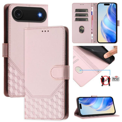 Honeycomb Embossing RFID Leather Phone Case