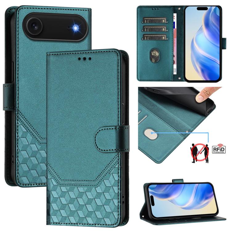 Honeycomb Embossing RFID Leather Phone Case
