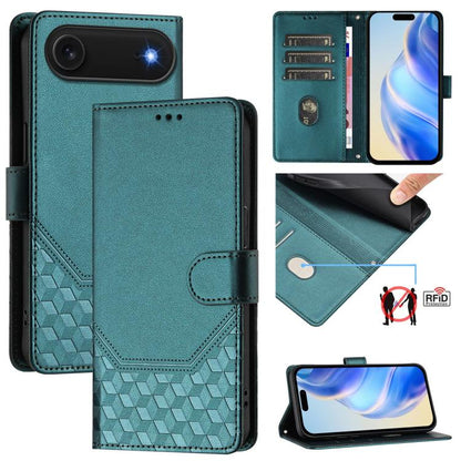 Honeycomb Embossing RFID Leather Phone Case
