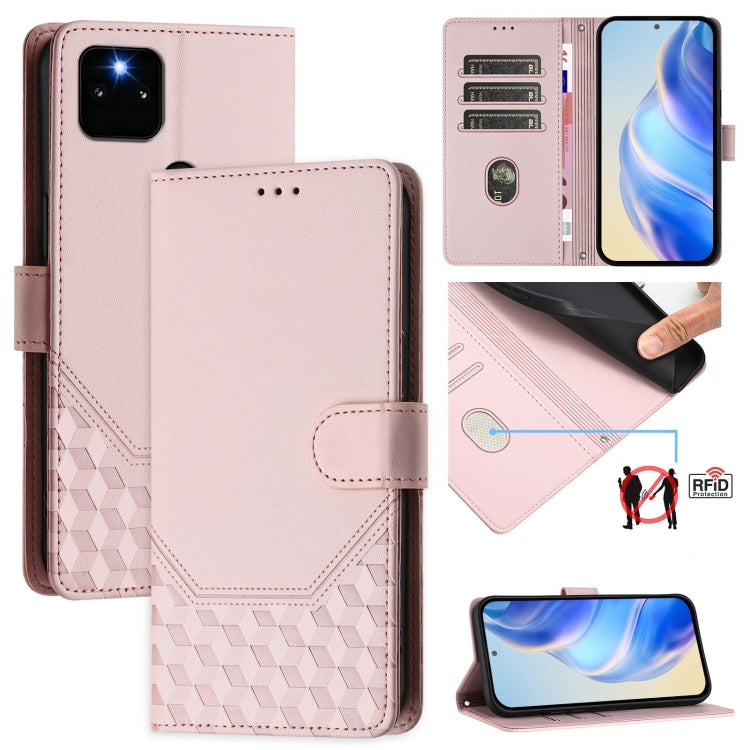 Honeycomb Embossing RFID Leather Phone Case, For Google Pixel 5a 5G