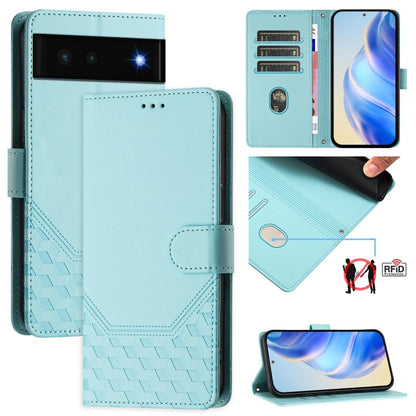 Honeycomb Embossing RFID Leather Phone Case, For Google Pixel 11 Pro XL, For Google Pixel 11 Pro / 11, For Google Pixel 10 Pro XL 5G Global, For Google Pixel 10 5G / 10 Pro 5G Global, For Google Pixel 9a, For Google Pixel 9 Pro XL                      ...