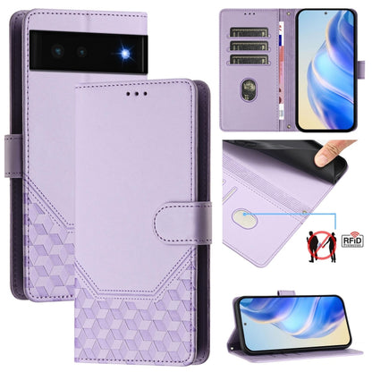 Honeycomb Embossing RFID Leather Phone Case, For Google Pixel 11 Pro XL, For Google Pixel 11 Pro / 11, For Google Pixel 10 Pro XL 5G Global, For Google Pixel 10 5G / 10 Pro 5G Global, For Google Pixel 9a, For Google Pixel 9 Pro XL                      ...