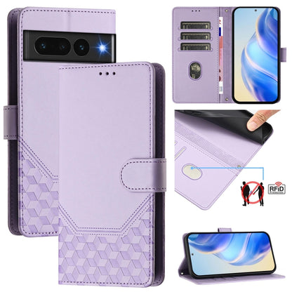 Honeycomb Embossing RFID Leather Phone Case, For Google Pixel 11 Pro XL, For Google Pixel 11 Pro / 11, For Google Pixel 10 Pro XL 5G Global, For Google Pixel 10 5G / 10 Pro 5G Global, For Google Pixel 9a, For Google Pixel 9 Pro XL                      ...
