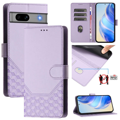 Honeycomb Embossing RFID Leather Phone Case, For Google Pixel 11 Pro XL, For Google Pixel 11 Pro / 11, For Google Pixel 10 Pro XL 5G Global, For Google Pixel 10 5G / 10 Pro 5G Global, For Google Pixel 9a, For Google Pixel 9 Pro XL                      ...