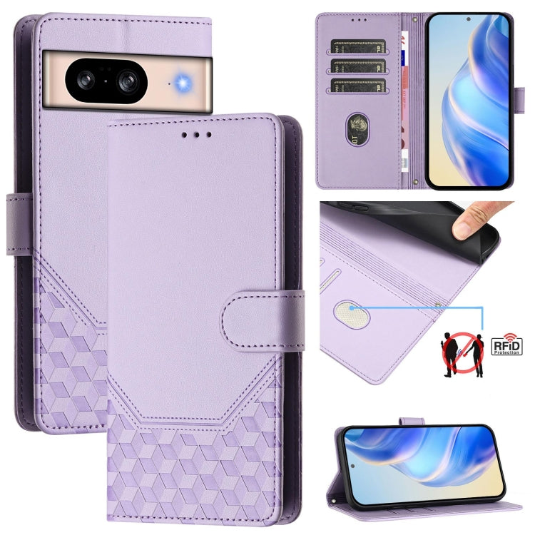 Honeycomb Embossing RFID Leather Phone Case, For Google Pixel 11 Pro XL, For Google Pixel 11 Pro / 11, For Google Pixel 10 Pro XL 5G Global, For Google Pixel 10 5G / 10 Pro 5G Global, For Google Pixel 9a, For Google Pixel 9 Pro XL                      ...