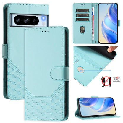 Honeycomb Embossing RFID Leather Phone Case, For Google Pixel 11 Pro XL, For Google Pixel 11 Pro / 11, For Google Pixel 10 Pro XL 5G Global, For Google Pixel 10 5G / 10 Pro 5G Global, For Google Pixel 9a, For Google Pixel 9 Pro XL                      ...