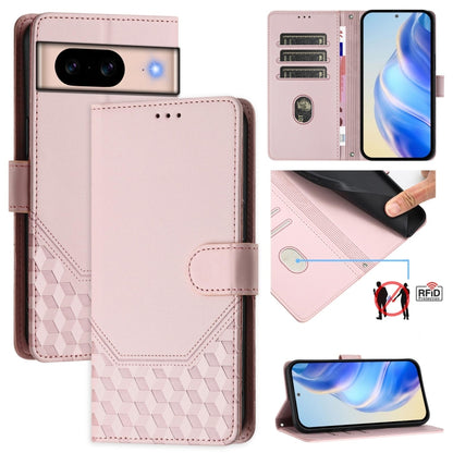 Honeycomb Embossing RFID Leather Phone Case, For Google Pixel 11 Pro XL, For Google Pixel 11 Pro / 11, For Google Pixel 10 Pro XL 5G Global, For Google Pixel 10 5G / 10 Pro 5G Global, For Google Pixel 9a, For Google Pixel 9 Pro XL                      ...