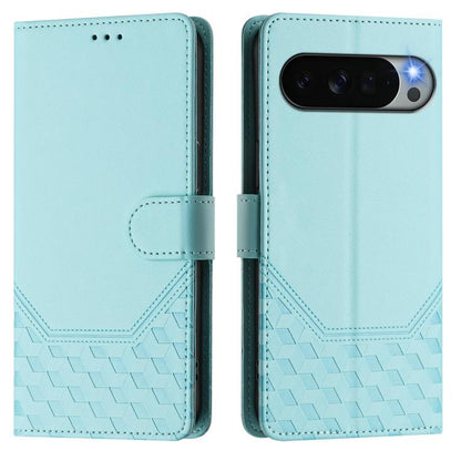 Honeycomb Embossing RFID Leather Phone Case, For Google Pixel 11 Pro XL, For Google Pixel 11 Pro / 11, For Google Pixel 10 Pro XL 5G Global, For Google Pixel 10 5G / 10 Pro 5G Global, For Google Pixel 9a, For Google Pixel 9 Pro XL                      ...