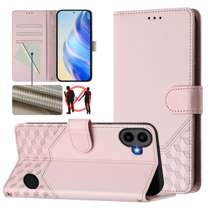 Honeycomb Embossing RFID Leather Phone Case, For Nothing Phone 4a Pro, For Nothing Phone 4a, For Nothing Phone 1, For Nothing Phone 2a