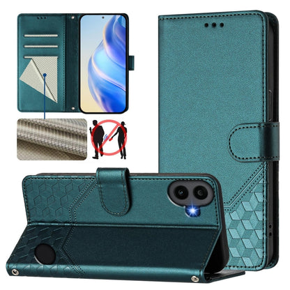 Honeycomb Embossing RFID Leather Phone Case, For Nothing Phone 4a Pro, For Nothing Phone 4a, For Nothing Phone 1, For Nothing Phone 2a