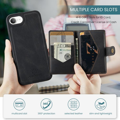 JEEHOOD J01 Retro Magnetic Detachable Wallet Phone Case, For iPhone 17e / 16e, For iPhone 17 Pro Max, For iPhone 17 Pro, For iPhone Air, For iPhone 16 Pro Max, For iPhone 16 Pro