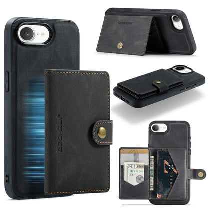 JEEHOOD J01 Retro Magnetic Detachable Wallet Phone Case, For iPhone 17e / 16e, For iPhone 17 Pro Max, For iPhone 17 Pro, For iPhone Air, For iPhone 16 Pro Max, For iPhone 16 Pro