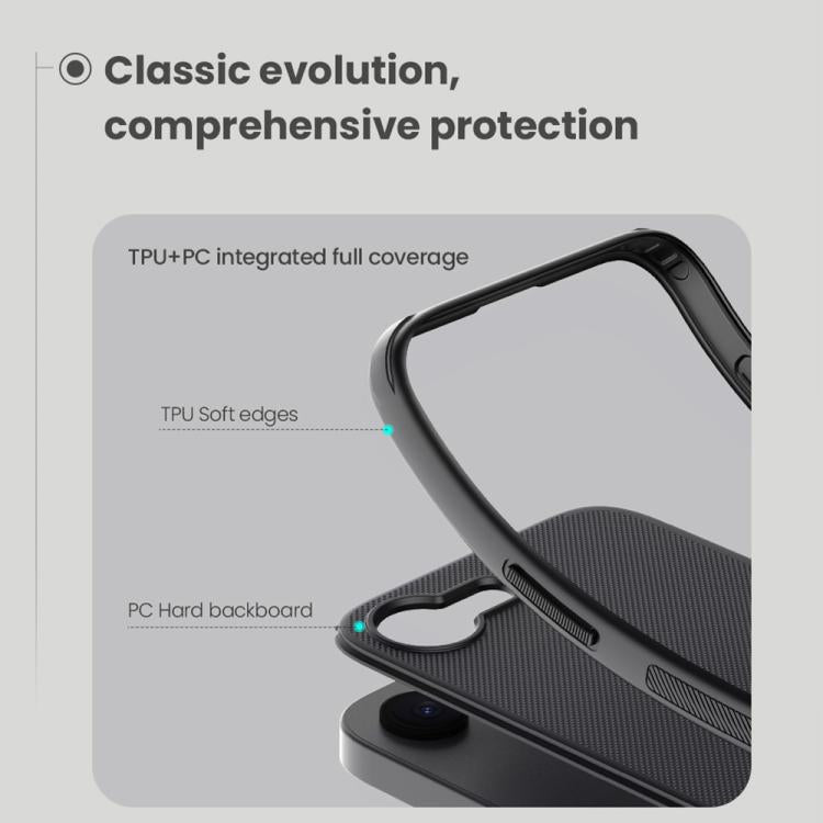 NILLKIN Frosted Shield Pro PC + TPU Phone Case, For iPhone 17e / 16e, For iPhone 17