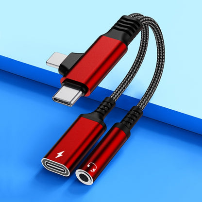 4 in 1 USB-C / Type-C, 8 Pin to 3.5mm, USB-C / Type-C Audio Adapter Cable, 4 in 1, 70mm