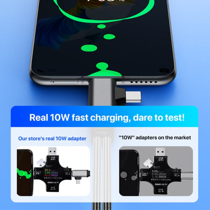 4 in 1 USB-C / Type-C, 8 Pin to 3.5mm, USB-C / Type-C Audio Adapter Cable, 4 in 1, 70mm