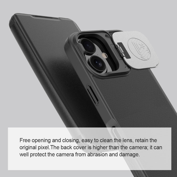 NILLKIN Qin Prop Series Flip Camera Cover Design Leather Phone Case, For iPhone 16
