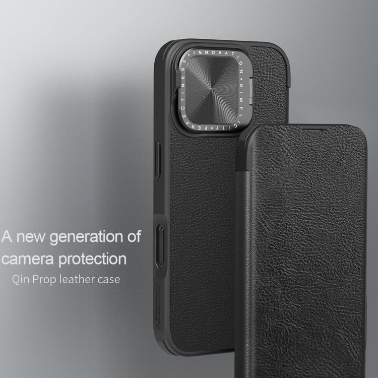 NILLKIN Qin Prop Series Flip Camera Cover Design Leather Phone Case, For iPhone 16