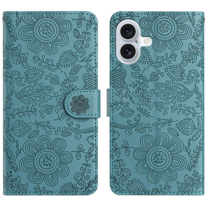Floral Embossed Pattern Leather Phone Case