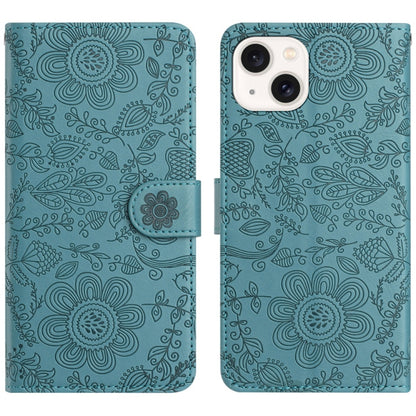 Floral Embossed Pattern Leather Phone Case