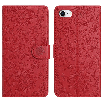 Floral Embossed Pattern Leather Phone Case