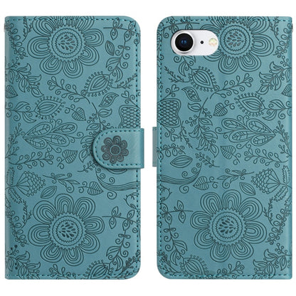 Floral Embossed Pattern Leather Phone Case, For iPhone 18 Pro / 17 Pro, For iPhone 18 Pro Max / 17 Pro Max, For iPhone 17e / 16e, For iPhone 17, For iPhone Air, For iPhone 16 Pro Max, For iPhone 16 Pro, For iPhone 16 Plus, For iPhone 16                ...