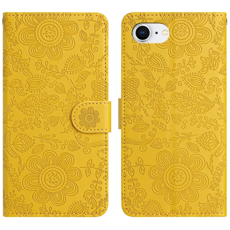 Floral Embossed Pattern Leather Phone Case, For iPhone 18 Pro / 17 Pro, For iPhone 18 Pro Max / 17 Pro Max, For iPhone 17e / 16e, For iPhone 17, For iPhone Air, For iPhone 16 Pro Max, For iPhone 16 Pro, For iPhone 16 Plus, For iPhone 16                ...