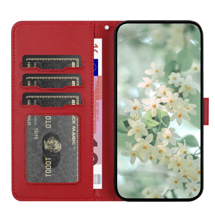 Floral Embossed Pattern Leather Phone Case