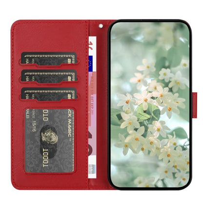 Floral Embossed Pattern Leather Phone Case