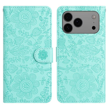 Floral Embossed Pattern Leather Phone Case, For iPhone 18 Pro / 17 Pro, For iPhone 18 Pro Max / 17 Pro Max, For iPhone 17e / 16e, For iPhone 17, For iPhone Air, For iPhone 16 Pro Max, For iPhone 16 Pro, For iPhone 16 Plus, For iPhone 16                ...
