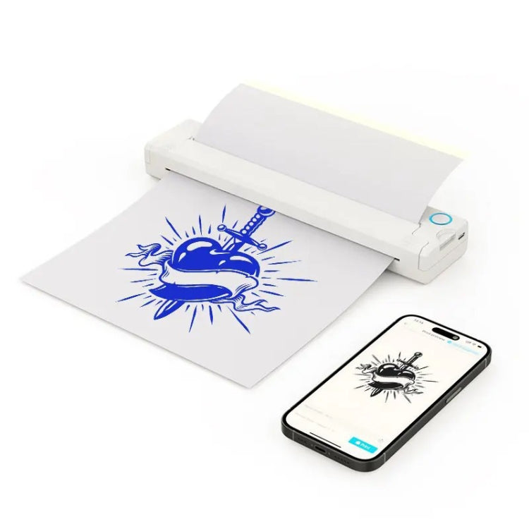 A41 203DPI Portable Tattoo Printer Office Study Bluetooth HD Thermal Printer, A41