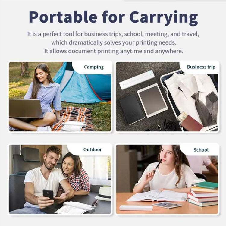 A41 203DPI Portable Tattoo Printer Office Study Bluetooth HD Thermal Printer, A41