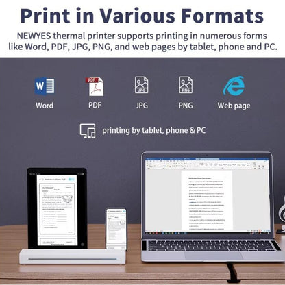 A41 203DPI Portable Tattoo Printer Office Study Bluetooth HD Thermal Printer, A41