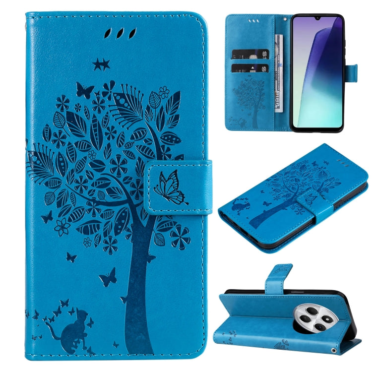 Tree & Cat Embossed Pattern Flip Leather Phone Case, For Redmi A5 4G 173.3mm, For Redmi Note 14S 4G / Note 13 Pro 4G, For Redmi K80 / K80 Pro, For Redmi Note 14 4G Global 163.25mm, For Redmi Note 14 5G, For Redmi Note 14 Pro / 14 Pro+ 5G               ...