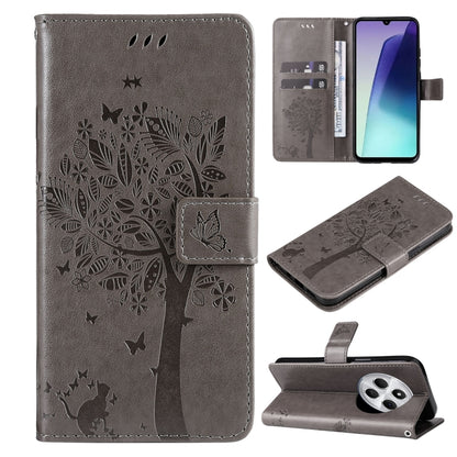 Tree & Cat Embossed Pattern Flip Leather Phone Case, For Redmi A5 4G 173.3mm, For Redmi Note 14S 4G / Note 13 Pro 4G, For Redmi K80 / K80 Pro, For Redmi Note 14 4G Global 163.25mm, For Redmi Note 14 5G, For Redmi Note 14 Pro / 14 Pro+ 5G               ...