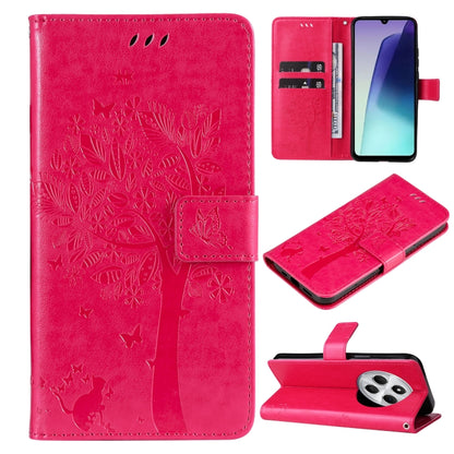 Tree & Cat Embossed Pattern Flip Leather Phone Case, For Redmi A5 4G 173.3mm, For Redmi Note 14S 4G / Note 13 Pro 4G, For Redmi K80 / K80 Pro, For Redmi Note 14 4G Global 163.25mm, For Redmi Note 14 5G, For Redmi Note 14 Pro / 14 Pro+ 5G               ...