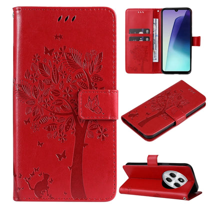 Tree & Cat Embossed Pattern Flip Leather Phone Case, For Redmi A5 4G 173.3mm, For Redmi Note 14S 4G / Note 13 Pro 4G, For Redmi K80 / K80 Pro, For Redmi Note 14 4G Global 163.25mm, For Redmi Note 14 5G, For Redmi Note 14 Pro / 14 Pro+ 5G               ...