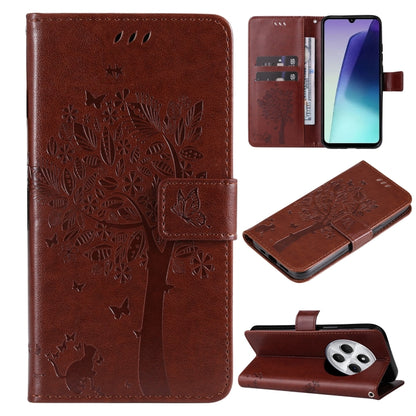 Tree & Cat Embossed Pattern Flip Leather Phone Case, For Redmi A5 4G 173.3mm, For Redmi Note 14S 4G / Note 13 Pro 4G, For Redmi K80 / K80 Pro, For Redmi Note 14 4G Global 163.25mm, For Redmi Note 14 5G, For Redmi Note 14 Pro / 14 Pro+ 5G               ...