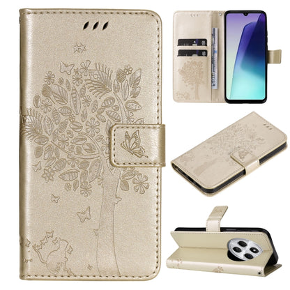 Tree & Cat Embossed Pattern Flip Leather Phone Case, For Redmi A5 4G 173.3mm, For Redmi Note 14S 4G / Note 13 Pro 4G, For Redmi K80 / K80 Pro, For Redmi Note 14 4G Global 163.25mm, For Redmi Note 14 5G, For Redmi Note 14 Pro / 14 Pro+ 5G               ...