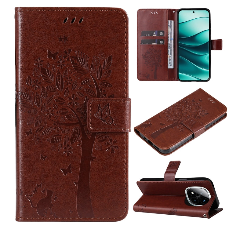 Tree & Cat Embossed Pattern Flip Leather Phone Case, For Redmi A5 4G 173.3mm, For Redmi Note 14S 4G / Note 13 Pro 4G, For Redmi K80 / K80 Pro, For Redmi Note 14 4G Global 163.25mm, For Redmi Note 14 5G, For Redmi Note 14 Pro / 14 Pro+ 5G               ...