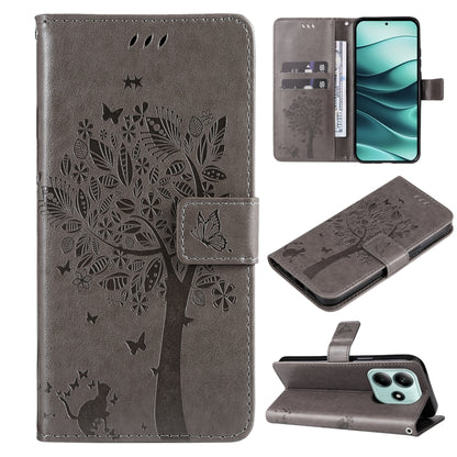 Tree & Cat Embossed Pattern Flip Leather Phone Case, For Redmi A5 4G 173.3mm, For Redmi Note 14S 4G / Note 13 Pro 4G, For Redmi K80 / K80 Pro, For Redmi Note 14 4G Global 163.25mm, For Redmi Note 14 5G, For Redmi Note 14 Pro / 14 Pro+ 5G               ...