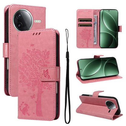 Tree & Cat Embossed Pattern Flip Leather Phone Case, For Redmi A5 4G 173.3mm, For Redmi Note 14S 4G / Note 13 Pro 4G, For Redmi K80 / K80 Pro, For Redmi Note 14 4G Global 163.25mm, For Redmi Note 14 5G, For Redmi Note 14 Pro / 14 Pro+ 5G               ...
