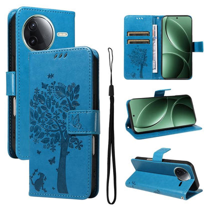Tree & Cat Embossed Pattern Flip Leather Phone Case, For Redmi A5 4G 173.3mm, For Redmi Note 14S 4G / Note 13 Pro 4G, For Redmi K80 / K80 Pro, For Redmi Note 14 4G Global 163.25mm, For Redmi Note 14 5G, For Redmi Note 14 Pro / 14 Pro+ 5G               ...
