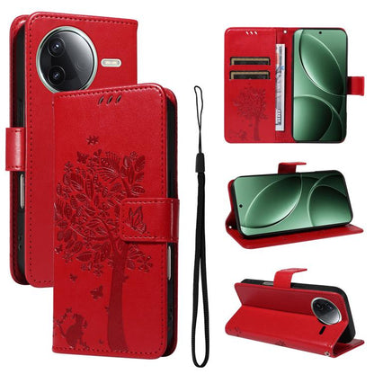 Tree & Cat Embossed Pattern Flip Leather Phone Case, For Redmi A5 4G 173.3mm, For Redmi Note 14S 4G / Note 13 Pro 4G, For Redmi K80 / K80 Pro, For Redmi Note 14 4G Global 163.25mm, For Redmi Note 14 5G, For Redmi Note 14 Pro / 14 Pro+ 5G               ...